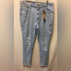 NWT Women's Levis 721 High Rise Blue Skinny Jeans Size 34x30